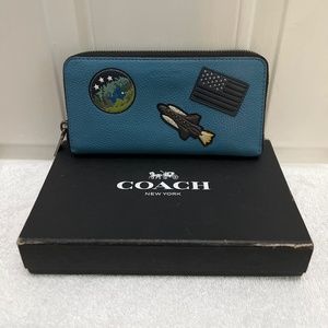Mint Limited Edition Unused Condition Coach NASA Leather Wallet